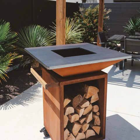 Kibrule brasero en acier corten pour professionnels