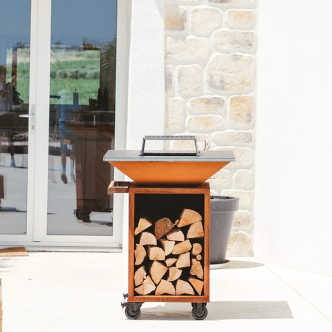 Kibrule brasero en acier corten pour professionnels - fabrication Française